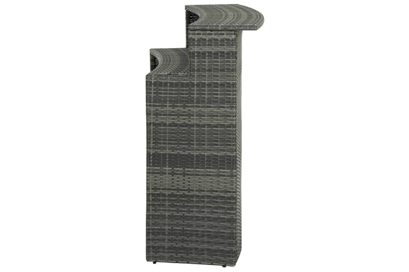 Hagebord grå 120x55x110 cm polyrotting - Grå - Hagemøbler - Hagebord - Spisebord ute