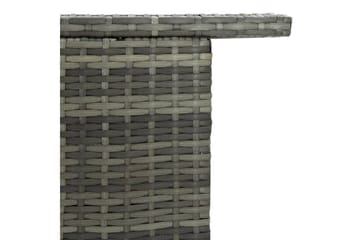 Hagebord grå 120x55x110 cm polyrotting - Grå - Hagemøbler - Hagebord - Spisebord ute