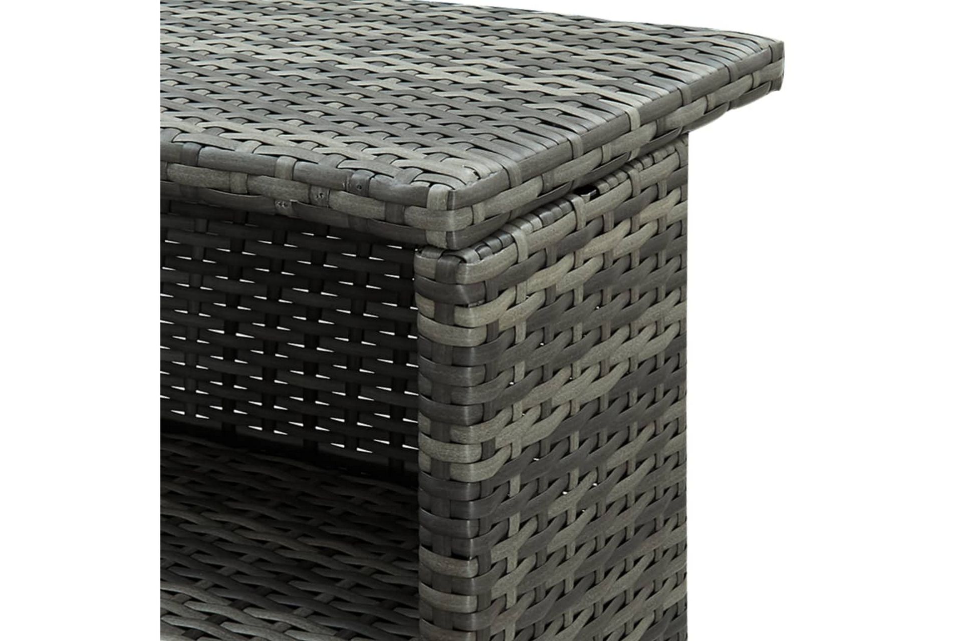 Hagebord grå 120x55x110 cm polyrotting - Grå - Hagemøbler - Hagebord - Spisebord ute