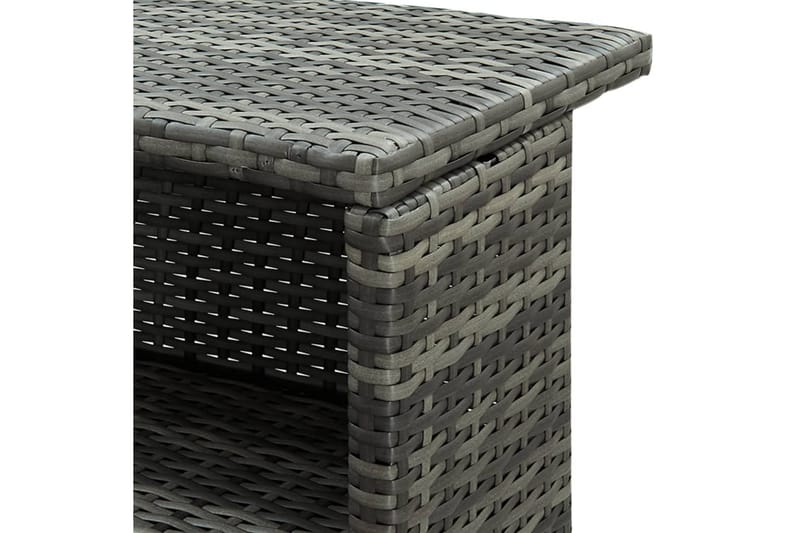 Hagebord grå 120x55x110 cm polyrotting - Grå - Spisebord ute