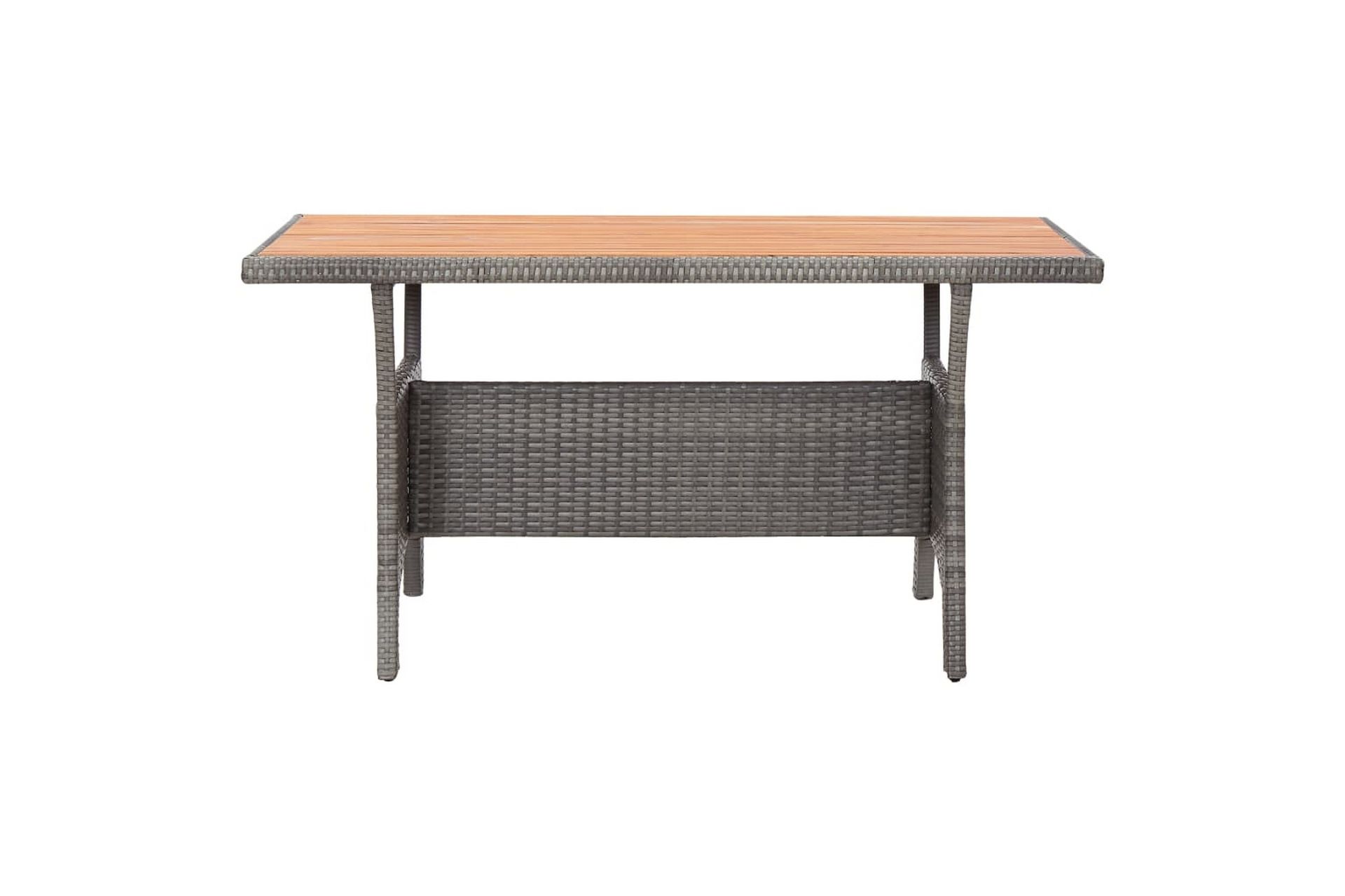 Hagebord grå 120x70x66 cm heltre akasie - Grå - Hagemøbler - Hagebord - Spisebord ute