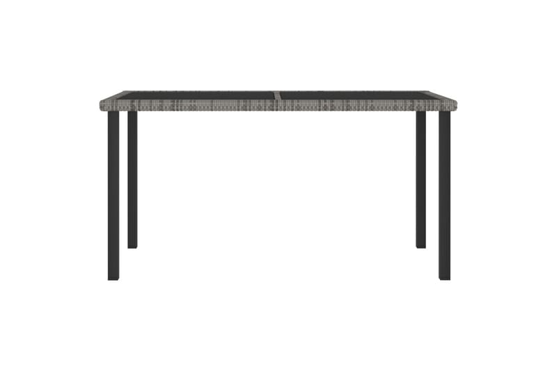 Hagebord grå 140x70x73 cm polyrotting - Grå - Spisebord ute
