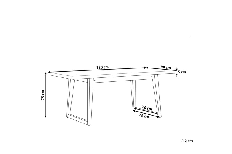 Hagebord grå 180 x 90 cm ORIA - Grå - Hagemøbler - Hagebord - Spisebord ute