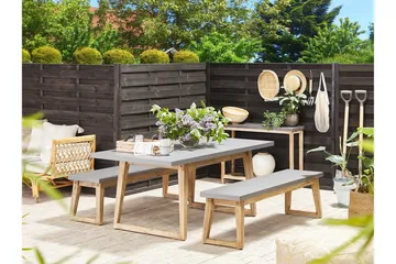 Hagebord grå 180 x 90 cm ORIA - Grå - Hagemøbler - Hagebord - Spisebord ute