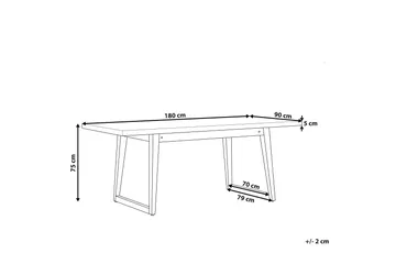 Hagebord grå 180 x 90 cm ORIA - Grå - Hagemøbler - Hagebord - Spisebord ute