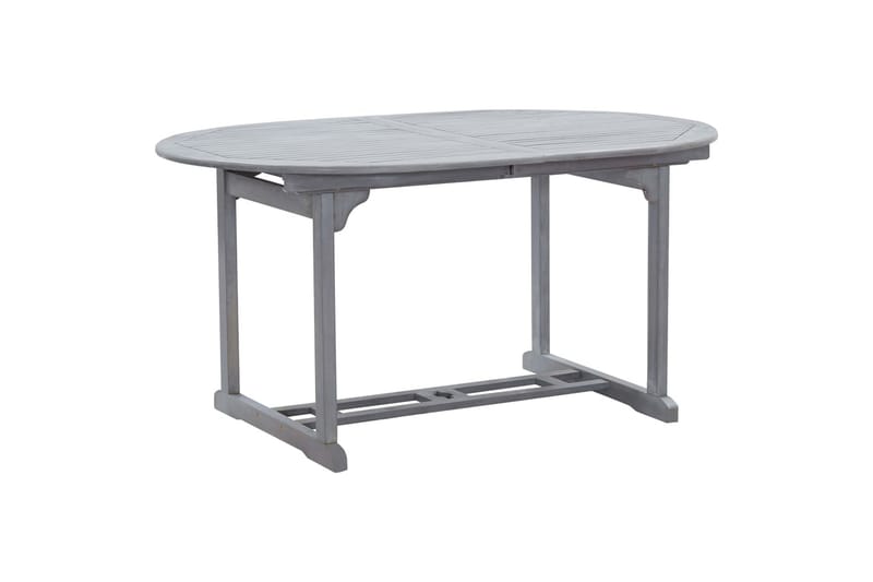 Hagebord grå 200x100x74 cm heltre akasie - Hagemøbler - Hagebord - Spisebord ute