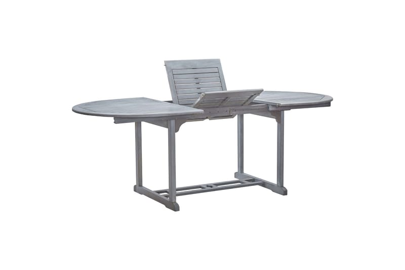 Hagebord grå 200x100x74 cm heltre akasie - Hagemøbler - Hagebord - Spisebord ute