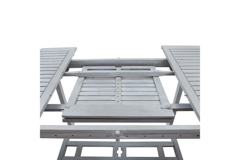 Hagebord grå 200x100x74 cm heltre akasie - Hagemøbler - Hagebord - Spisebord ute