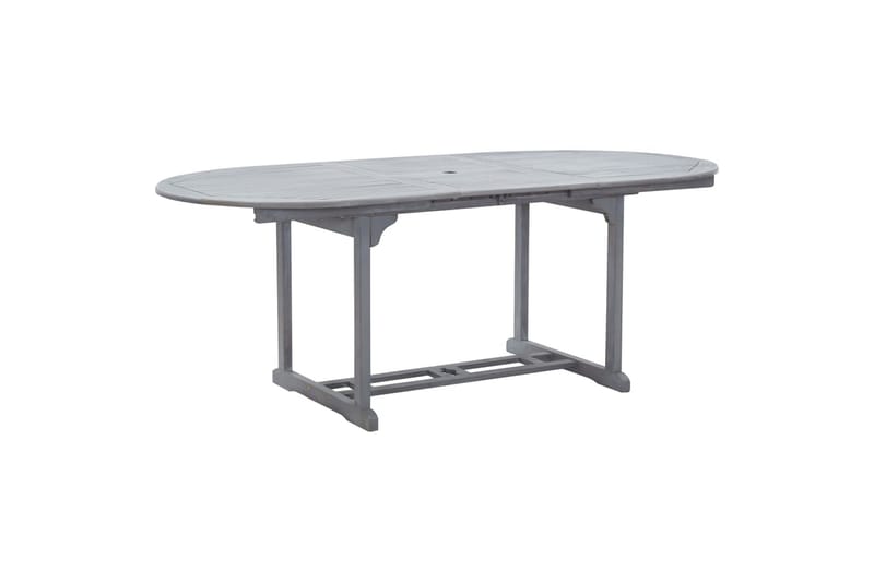 Hagebord grå 200x100x74 cm heltre akasie - Hagemøbler - Hagebord - Spisebord ute