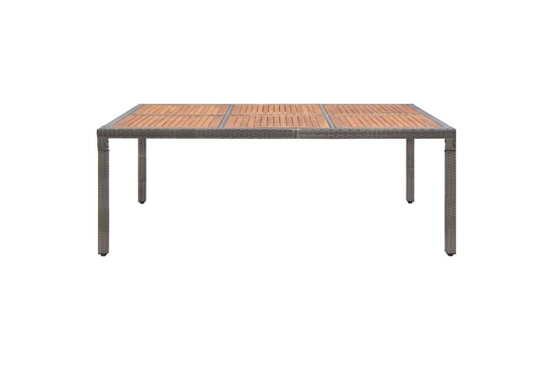 Hagebord grå 200x150x74 cm polyrotting og akasie - Grå - Hagemøbler - Hagebord - Spisebord ute