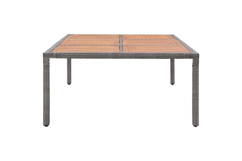 Hagebord grå 200x150x74 cm polyrotting og akasie - Grå - Hagemøbler - Hagebord - Spisebord ute