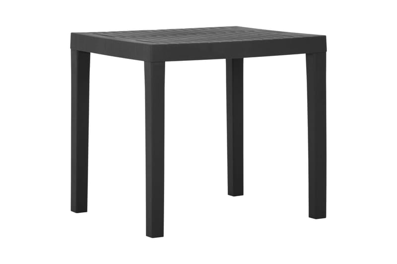 Hagebord grå 79x65x72 cm plast - Grå - Hagemøbler - Hagebord - Spisebord ute