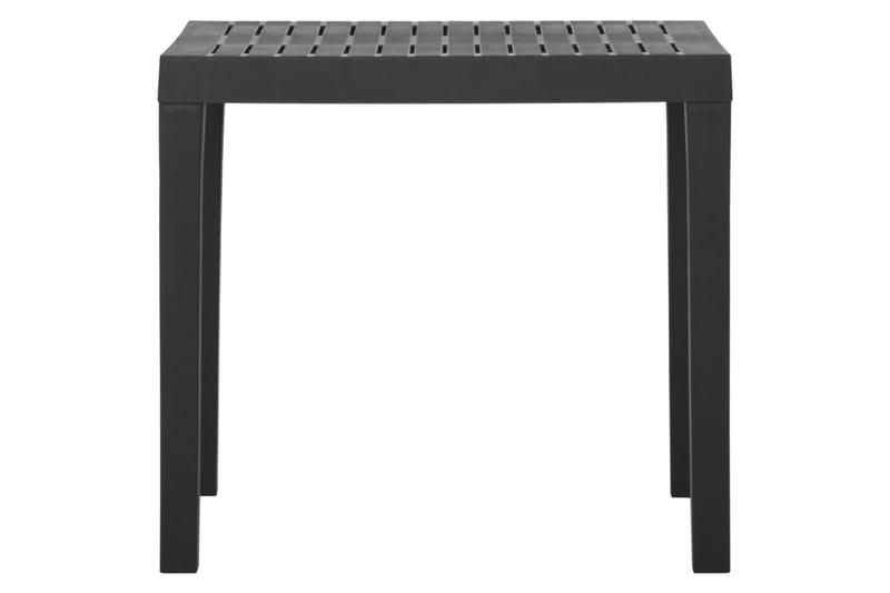 Hagebord grå 79x65x72 cm plast - Grå - Hagemøbler - Hagebord - Spisebord ute