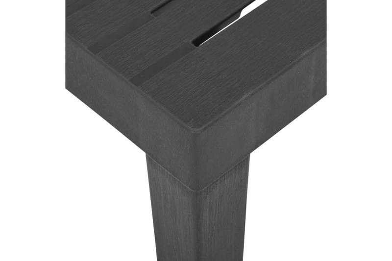 Hagebord grå 79x65x72 cm plast - Grå - Hagemøbler - Hagebord - Spisebord ute