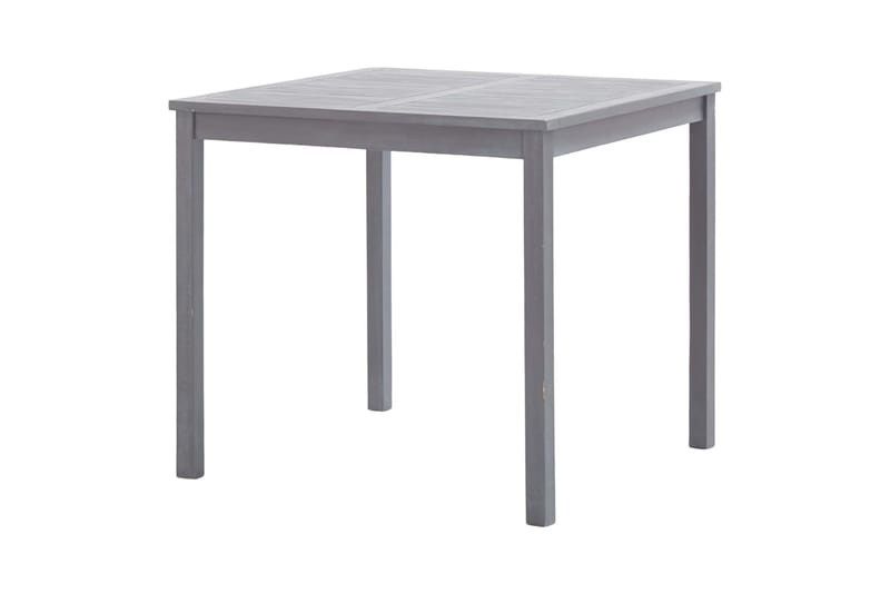 Hagebord grå 80x80x74 cm heltre akasie - Hagemøbler - Hagebord - Spisebord ute