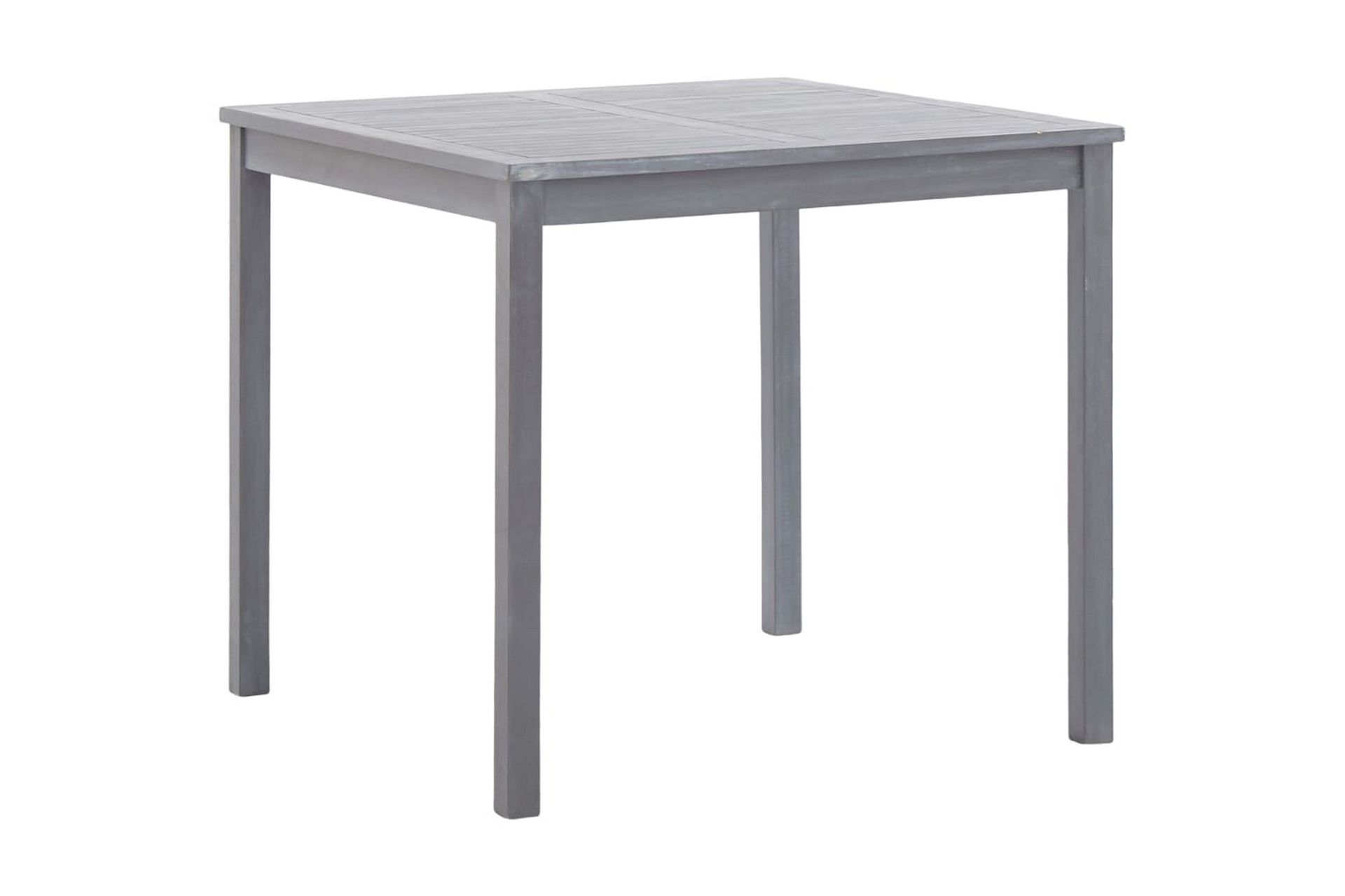 Hagebord grå 80x80x74 cm heltre akasie - Hagemøbler - Hagebord - Spisebord ute