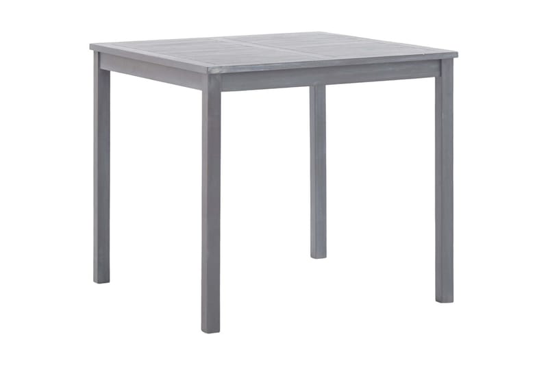 Hagebord grå 80x80x74 cm heltre akasie - Hagemøbler - Hagebord - Spisebord ute