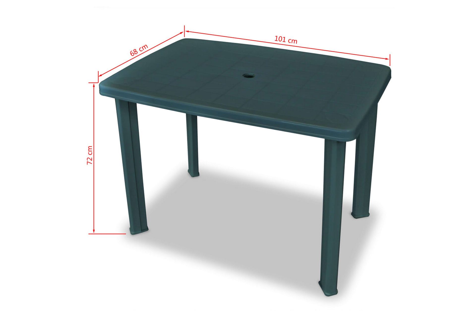 Hagebord grønn 101x68x72 cm plast - Grønn - Hagemøbler - Hagebord - Spisebord ute