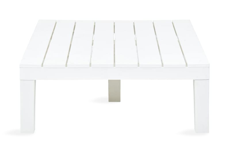 Hagebord hvit 78x78x31 cm plast - Spisebord ute