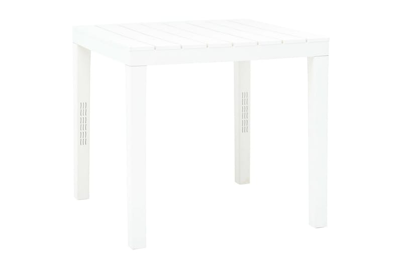 Hagebord hvit 78x78x72 cm plast - Hvit - Hagemøbler - Hagebord - Spisebord ute