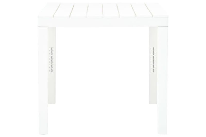 Hagebord hvit 78x78x72 cm plast - Hvit - Hagemøbler - Hagebord - Spisebord ute