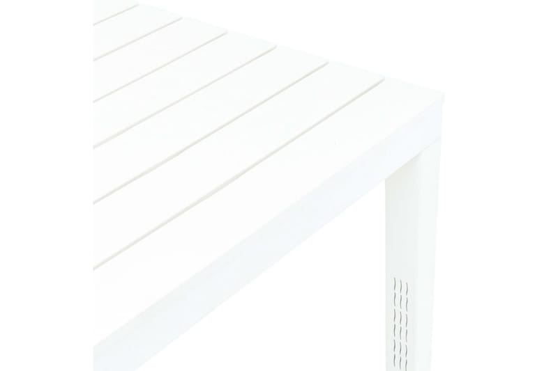 Hagebord hvit 78x78x72 cm plast - Hvit - Hagemøbler - Hagebord - Spisebord ute
