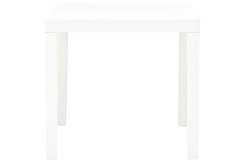 Hagebord hvit 78x78x72 cm plast - Hvit - Hagemøbler - Hagebord - Spisebord ute
