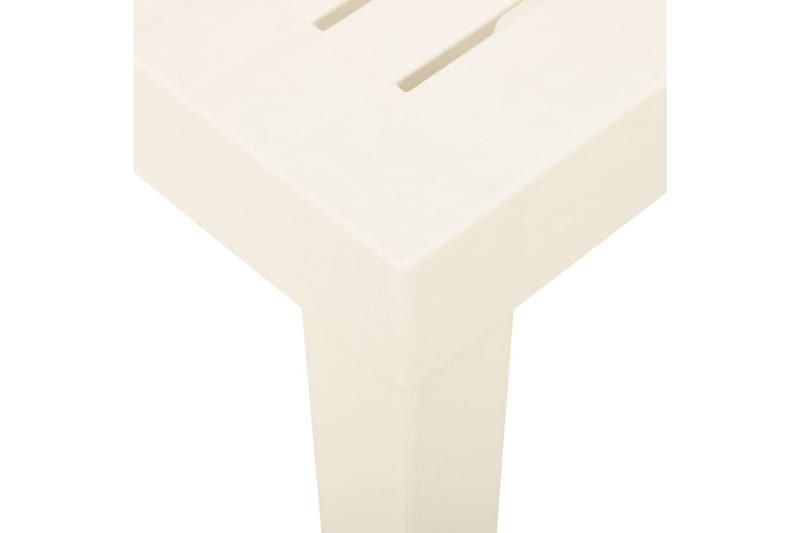 Hagebord hvit 79x65x72 cm plast - Hvit - Hagemøbler - Hagebord - Spisebord ute