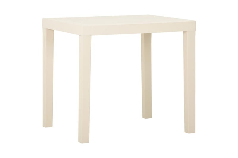 Hagebord hvit 79x65x72 cm plast - Hvit - Hagemøbler - Hagebord - Spisebord ute