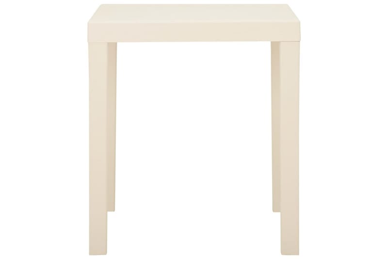Hagebord hvit 79x65x72 cm plast - Hvit - Hagemøbler - Hagebord - Spisebord ute
