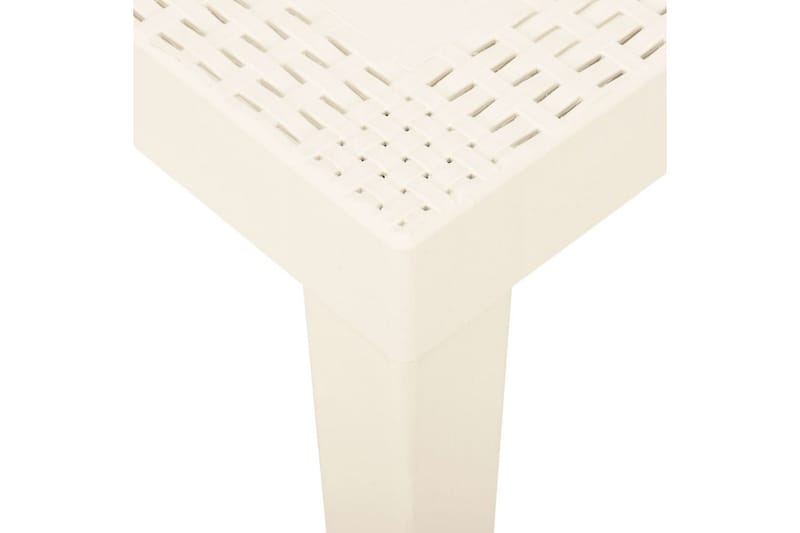Hagebord hvit 79x65x72 cm plast - Hvit - Hagemøbler - Hagebord - Spisebord ute