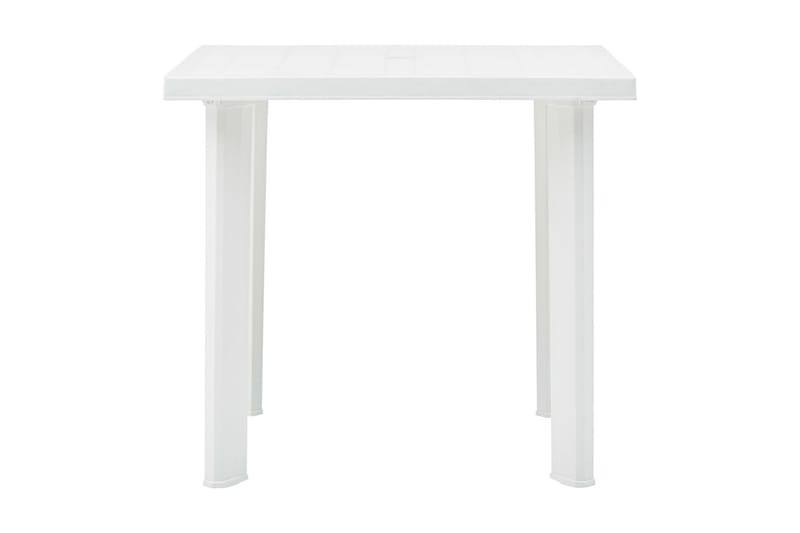 Hagebord hvit 80x75x72 cm plast - Hvit - Hagemøbler - Hagebord - Spisebord ute