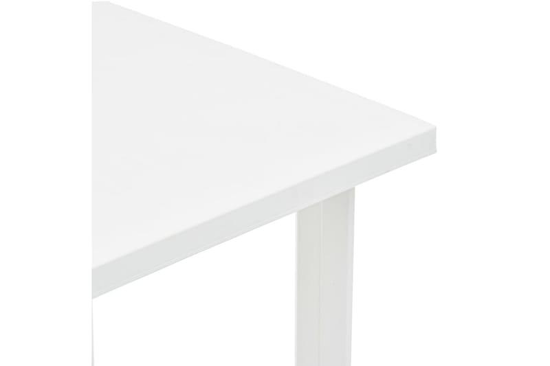 Hagebord hvit 80x75x72 cm plast - Hvit - Spisebord ute