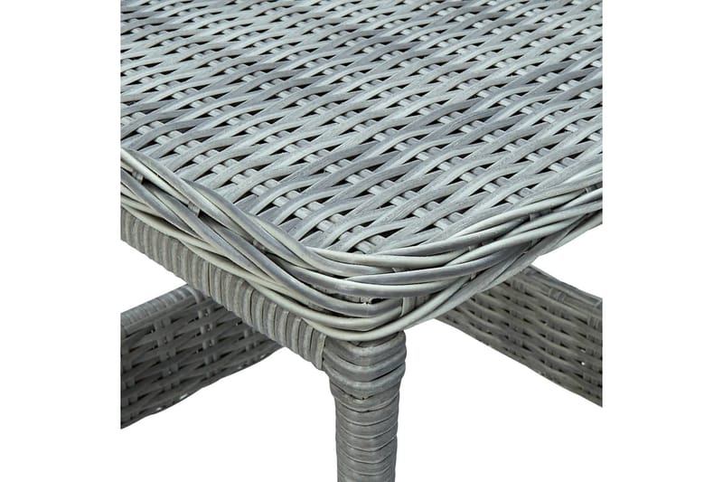 Hagebord lysegrå 45x45x46,5 cm polyrotting - Grå - Spisebord ute