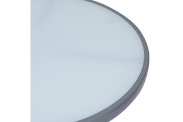 Hagebord lysegrå 60 cm stål og glass - Grå - Hagemøbler - Hagebord - Spisebord ute