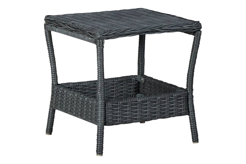 Hagebord mørkegrå 45x45x46,5 cm polyrotting - Grå - Spisebord ute