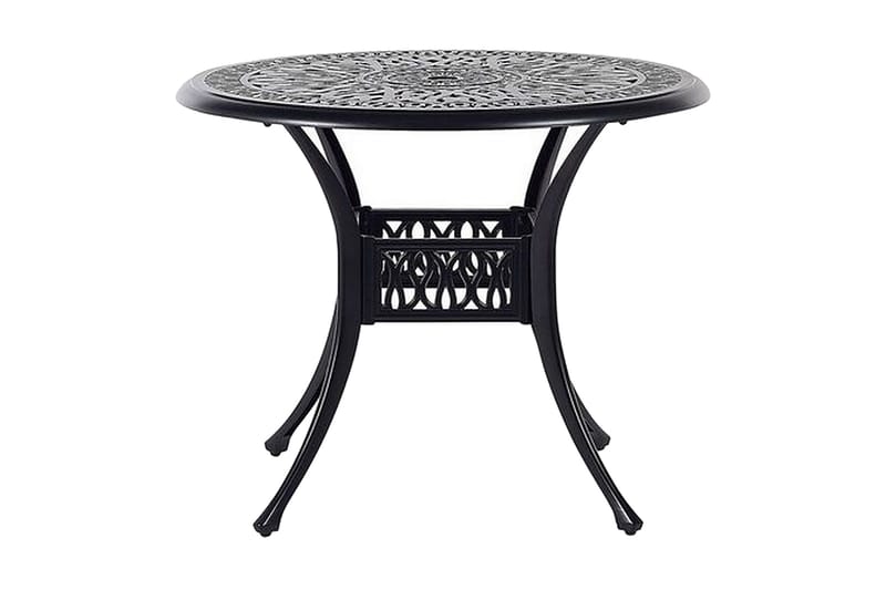 Hagebord rundt 90 cm svart ANCONA - Svart - Spisebord ute