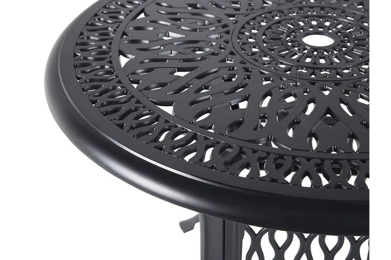 Hagebord rundt 90 cm svart ANCONA - Svart - Hagemøbler - Hagebord - Spisebord ute