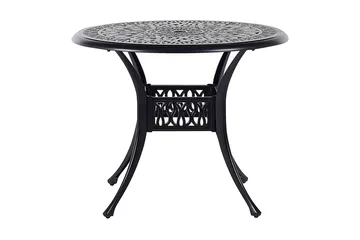 Hagebord rundt 90 cm svart ANCONA - Svart - Hagemøbler - Hagebord - Spisebord ute
