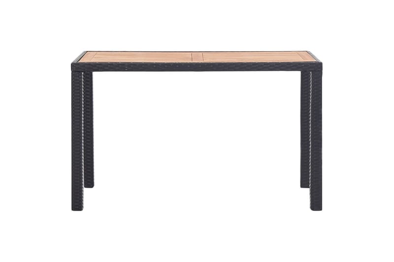 Hagebord svart & brun 123x60x74 cm heltre akasie - Spisebord ute