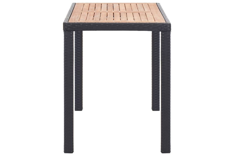 Hagebord svart & brun 123x60x74 cm heltre akasie - Spisebord ute