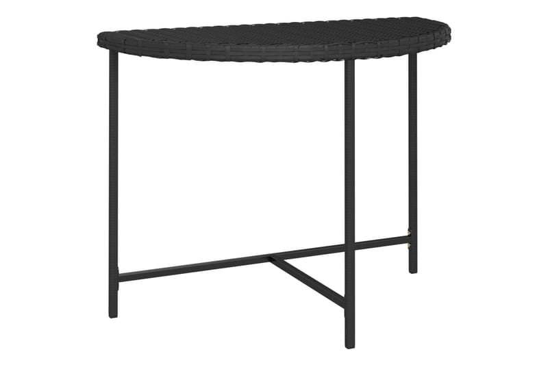 Hagebord svart 100x50x75 cm polyrotting - Svart - Hagemøbler - Hagebord - Spisebord ute