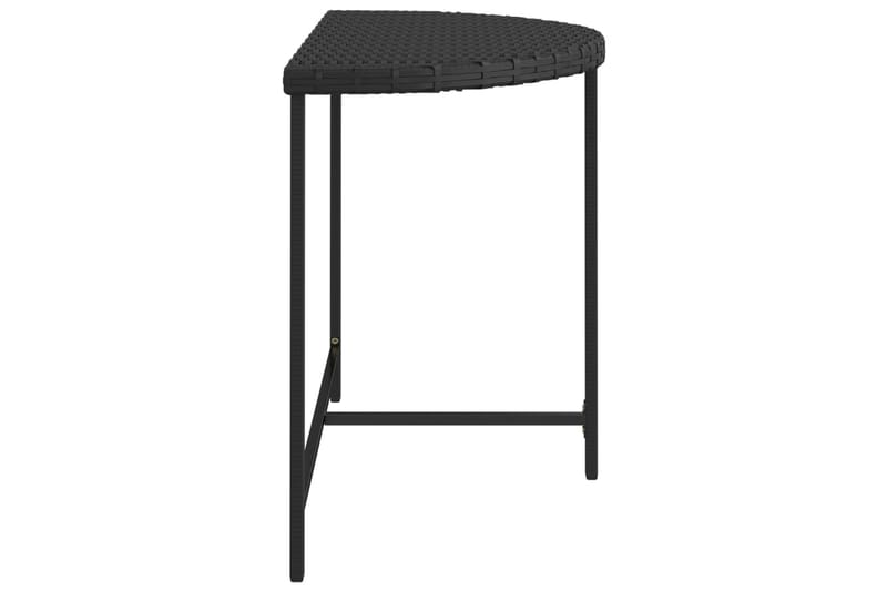 Hagebord svart 100x50x75 cm polyrotting - Svart - Hagemøbler - Hagebord - Spisebord ute