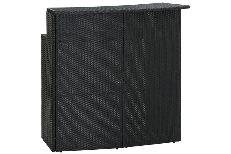 Hagebord svart 120x55x110 cm polyrotting - Svart - Spisebord ute