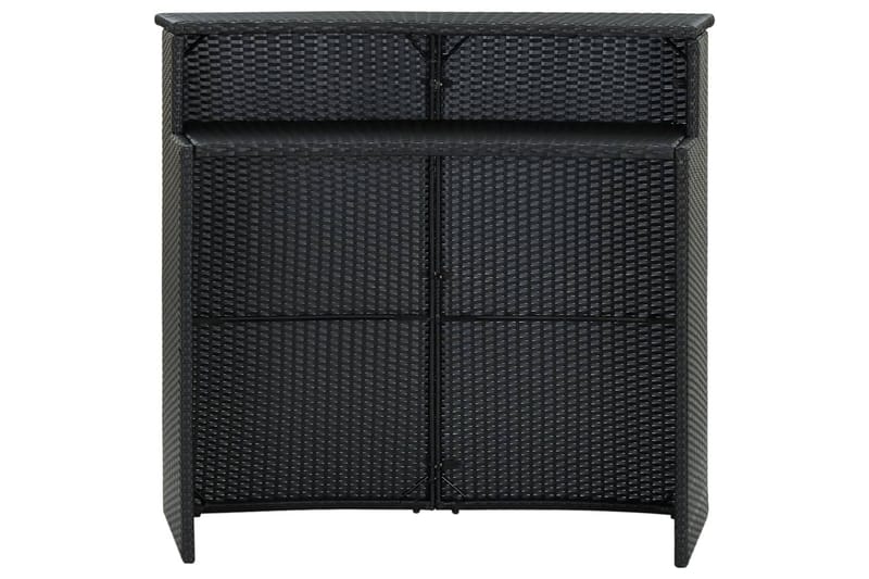 Hagebord svart 120x55x110 cm polyrotting - Svart - Hagemøbler - Hagebord - Spisebord ute