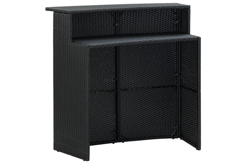 Hagebord svart 120x55x110 cm polyrotting - Svart - Hagemøbler - Hagebord - Spisebord ute