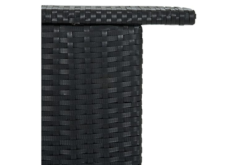 Hagebord svart 120x55x110 cm polyrotting - Svart - Hagemøbler - Hagebord - Spisebord ute