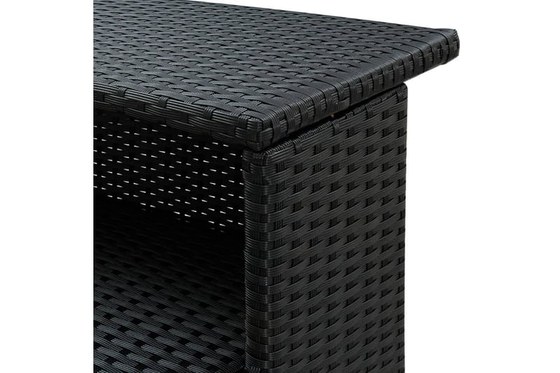 Hagebord svart 120x55x110 cm polyrotting - Svart - Hagemøbler - Hagebord - Spisebord ute