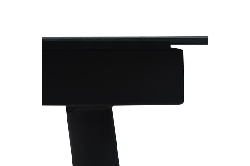 Hagebord svart 150x80x74 cm stål og glass - Svart - Hagemøbler - Hagebord - Spisebord ute