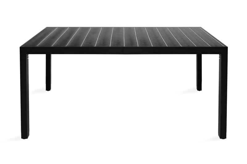 Hagebord svart 150x90x74 cm aluminium og WPC - Svart - Spisebord ute